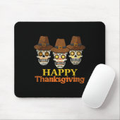 Happy Thanksgiving Sugar Skull Herfst Halloween Co Muismat (Met muis)