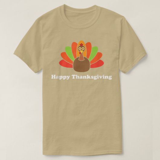 Happy Thanksgiving T Fun Holiday T-shirt (Design voorkant)