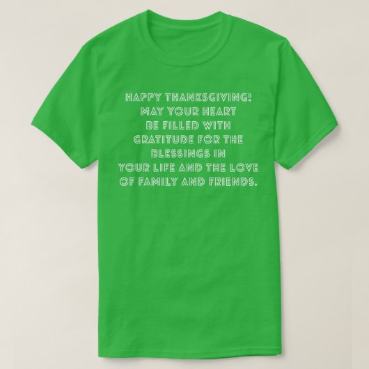 Happy Thanksgiving T-shirt (Design voorkant)