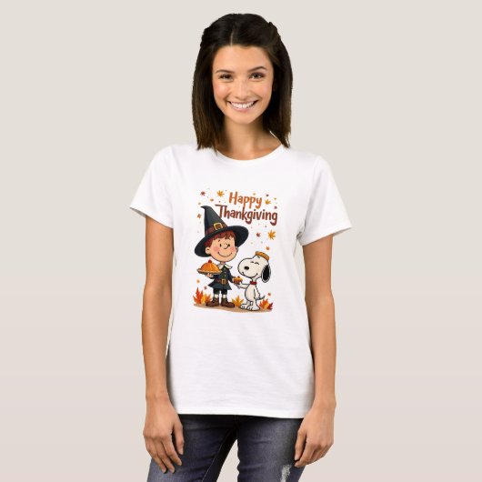 Happy Thanksgiving T-shirt (Voorkant volledig)
