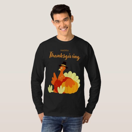 Happy Thanksgiving T-Shirt (Voorkant volledig)