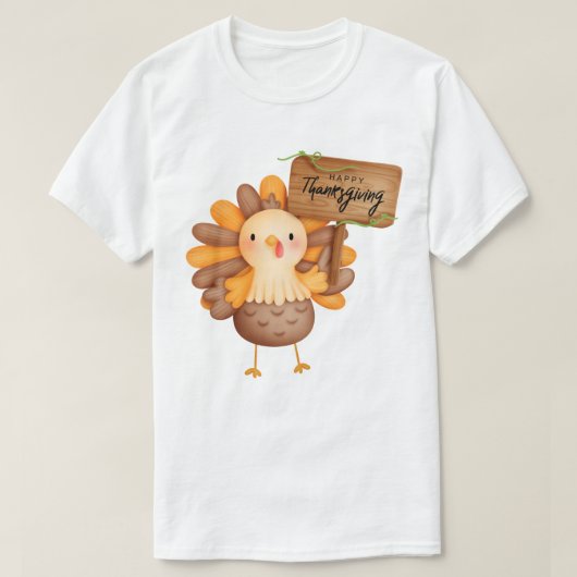 Happy Thanksgiving T-Shirt (Design voorkant)