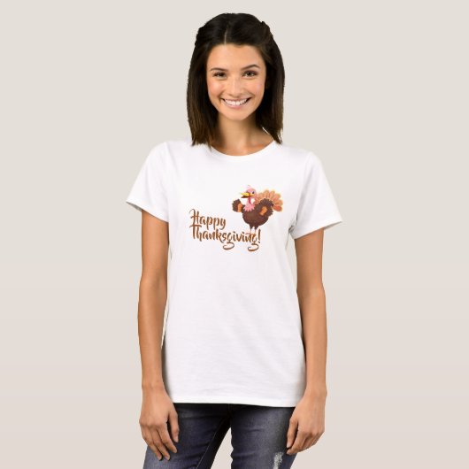 Happy Thanksgiving T-Shirt (Voorkant volledig)