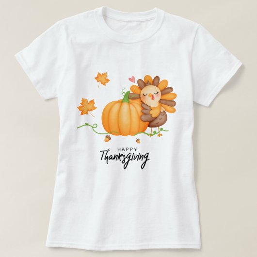 Happy Thanksgiving T-Shirt (Design voorkant)