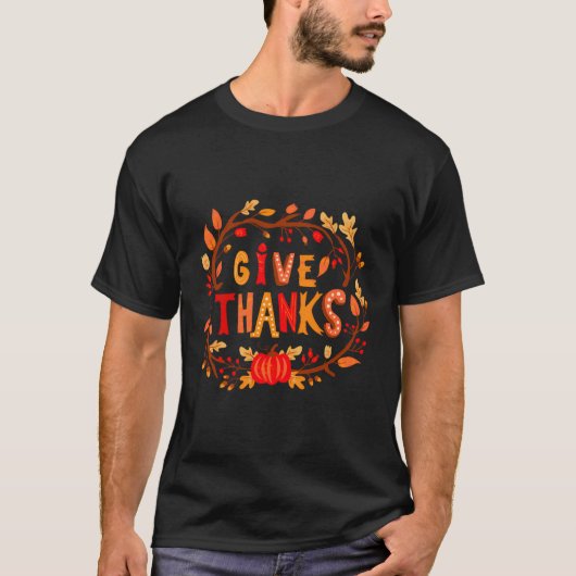 Happy Thanksgiving T-Shirt Turkije Dag Idee Shirt  (Voorkant)