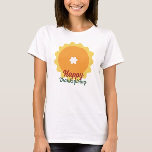 Happy Thanksgiving taart T-shirt (Voorkant)