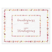 Happy Thanksgiving Table Cloth Fall Leaves Tafelkleed (Voorkant (Horizontaal))