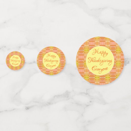 Happy Thanksgiving tafel Confetti (Achterkanten)