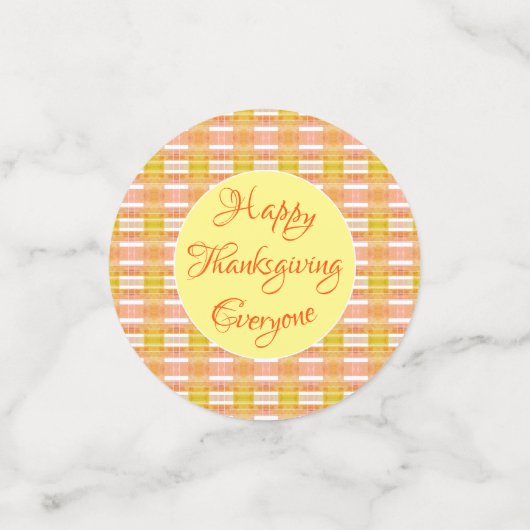 Happy Thanksgiving tafel Confetti (Kleine voorkant)
