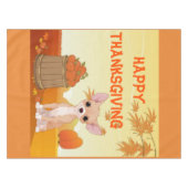 Happy Thanksgiving Tan Chihuahua Tafelkleed (Voorkant (Horizontaal))