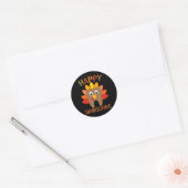 Happy Thanksgiving Tand Turkije Tandarts Voor Tand Ronde Sticker (Envelop)