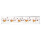 Happy Thanksgiving tekst met Oranje pompoenen Medium Tafelloper (Horizontaal)