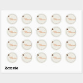 Happy Thanksgiving-tekstbladcirkel Ronde Sticker (Vel)