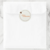 Happy Thanksgiving-tekstbladcirkel Ronde Sticker (Tas)