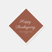 Happy Thanksgiving Terracotta Servet (Hoek)