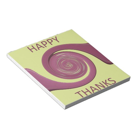 Happy Thanksgiving Text Art Design. Notitieblok (Schuin)