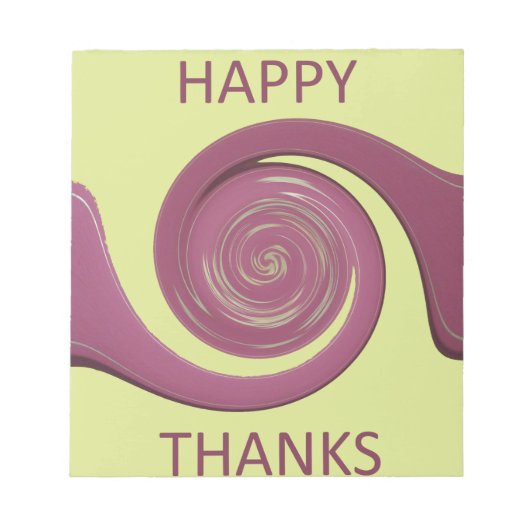 Happy Thanksgiving Text Art Design. Notitieblok (Voorkant)