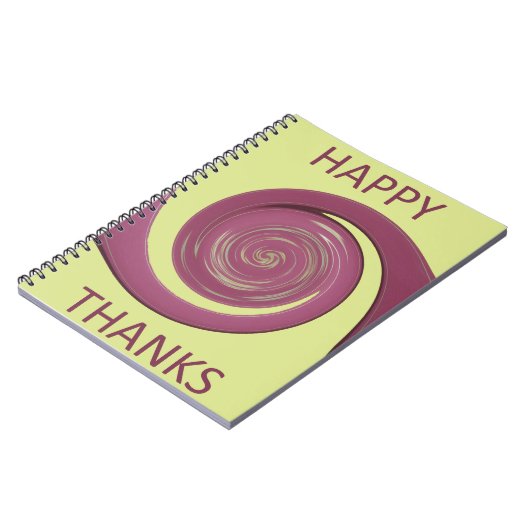 Happy Thanksgiving Text Art Design. Notitieboek (Linkerzijde)