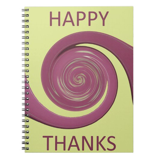 Happy Thanksgiving Text Art Design. Notitieboek (Voorkant)