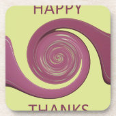 Happy Thanksgiving Text Art Design. Onderzetter (Voorkant)