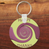 Happy Thanksgiving Text Art Design. Sleutelhanger (Voorkant)