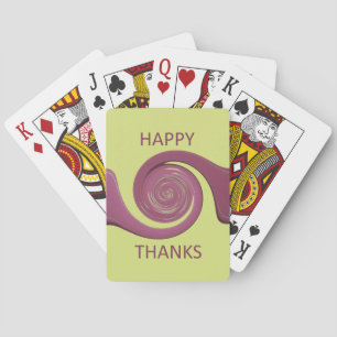 Happy Thanksgiving Text Art Design. Speelkaarten