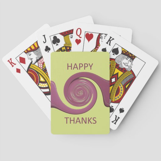 Happy Thanksgiving Text Art Design. Speelkaarten (Achterkant)