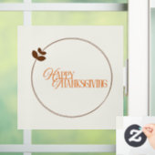 Happy Thanksgiving text leaf circle Raamsticker (Huis)