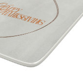 Happy Thanksgiving text leaf circle Snijplank (Hoek)