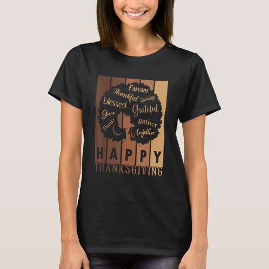 Happy Thanksgiving Thankful Blessings Thanksgiving T-shirt (Voorkant)