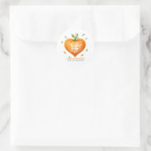 Happy Thanksgiving Thankful Heart Pumpkin  Ronde Sticker (Tas)