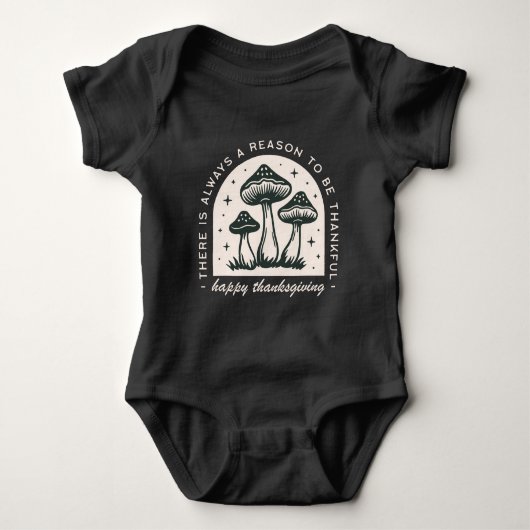 Happy Thanksgiving thankful quotes forest mushroom Romper (Voorkant)