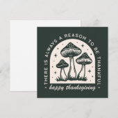 Happy Thanksgiving thankful quotes green mushroom Feestdagenkaart (Voorkant / Achterkant)