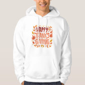 Happy Thanksgiving Thanksgiving Dag Hoodie (Voorkant)
