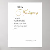 Happy Thanksgiving Thanksgiving dag pompoen Poster (Voorkant)