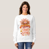 Happy Thanksgiving Thanksgiving Dag Trui (Voorkant volledig)