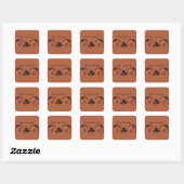 Happy Thanksgiving-thema Vierkante Sticker (Vel)
