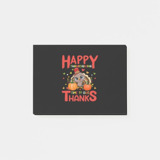Happy Thanksgiving tijd om bedankt te geven Post-it® Notes (Voorkant)