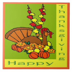 Happy Thanksgiving Tile Tegeltje