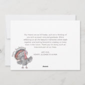 Happy Thanksgiving Traditionele Turkije Thanksgivi Feestdagenkaart (Achterkant)