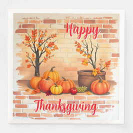 Happy Thanksgiving Trendy Mooie Herfst Servet