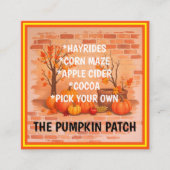 Happy Thanksgiving Trendy Mooie Herfst Vierkante Visitekaartje (Voorkant)