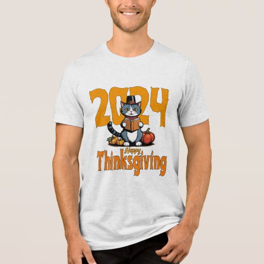 Happy Thanksgiving Tri-Blend Shirt (Voorkant)