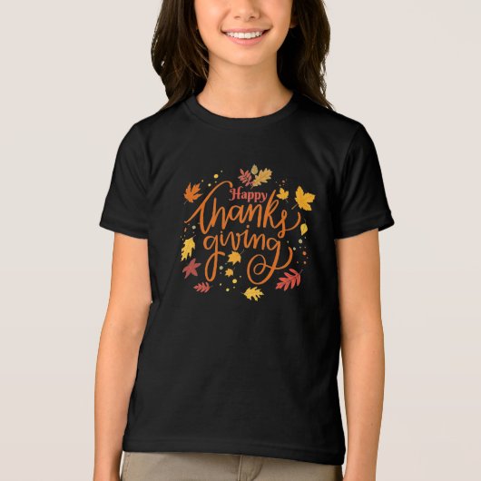 Happy Thanksgiving Tri-Blend Shirt (Voorkant)