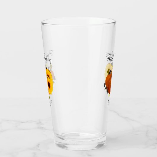Happy Thanksgiving-tumblers en bril Glas (Rechts)