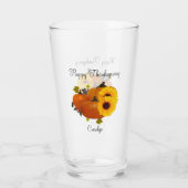Happy Thanksgiving-tumblers en bril Glas (Achterkant)