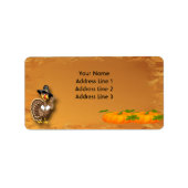 Happy Thanksgiving Turkey Adresetiketten Etiket (Voorkant)