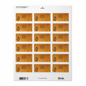 Happy Thanksgiving Turkey Adresetiketten Etiket (Full Sheet)