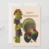  Happy Thanksgiving Turkey and Grapes, ZPR Kaart (Voorkant)