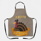 Happy Thanksgiving Turkey Apron Schort (Voorkant)